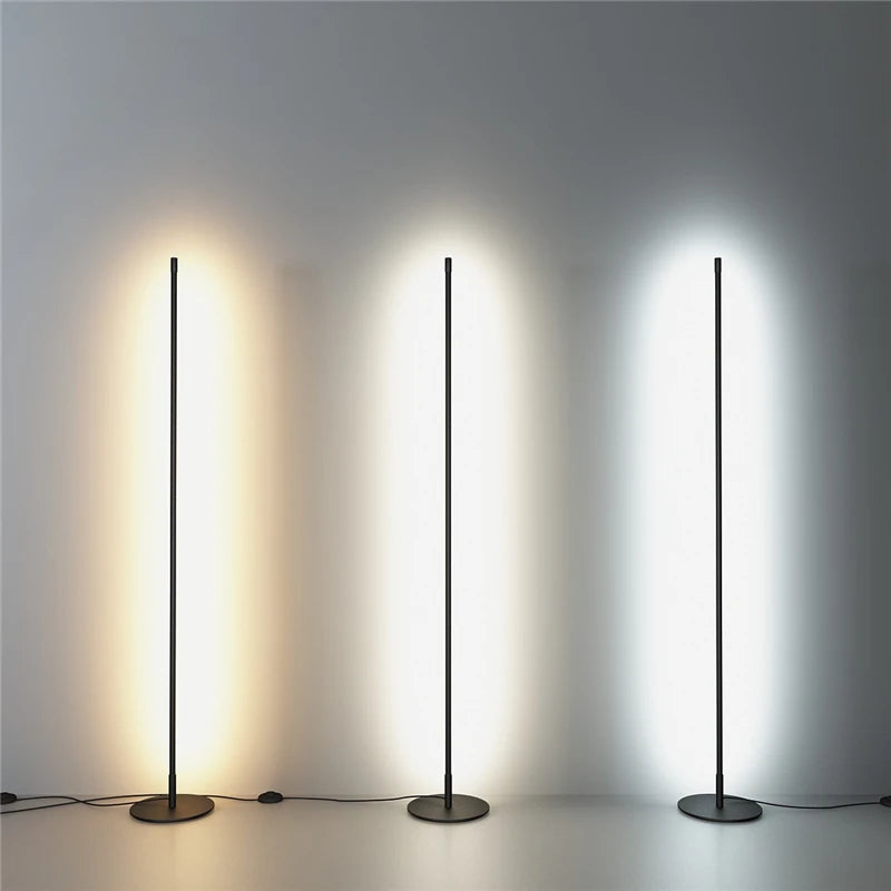 Éclairage d’intérieur : lampadaire sur pied LED colonne contemporaine