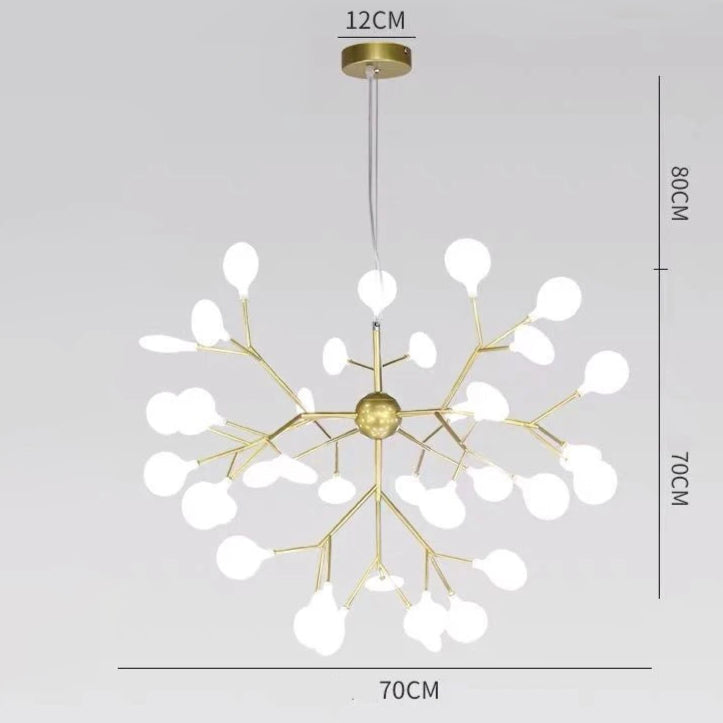  Zoom sur les détails métalliques du luminaire végétal moderne.